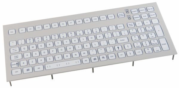 Compact industrial panel mount keyboard